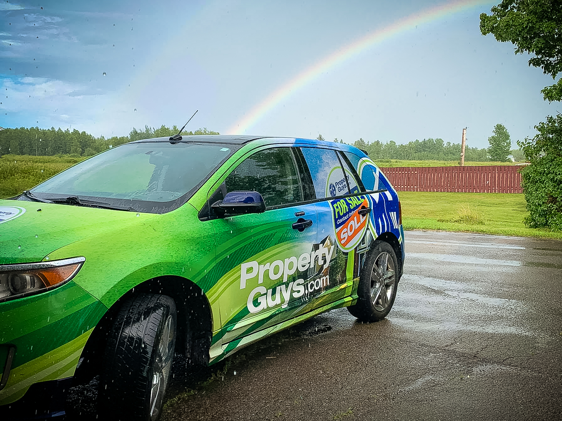 Wrapped Vehicle at the end of a rainbow
